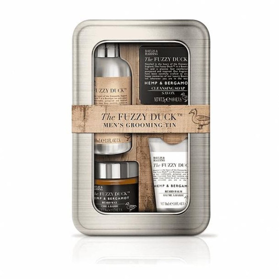 Cosmeticos & Belleza Baylis & Harding | Shampoo Barba Baylis & Harding The Fuzzy Duck Men Hemp & Bergamot Shampoo Barba 100 Ml / Cera Barba 50 Gr / Balsamo Barba 30 Ml / Jabon 25 Gr Estuche