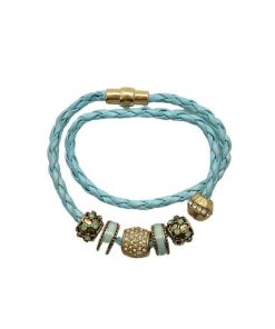 Relojes Bijoux Terner | Pulsera Bijoux Terner Braided Charm Light Blue Mujer 2402871