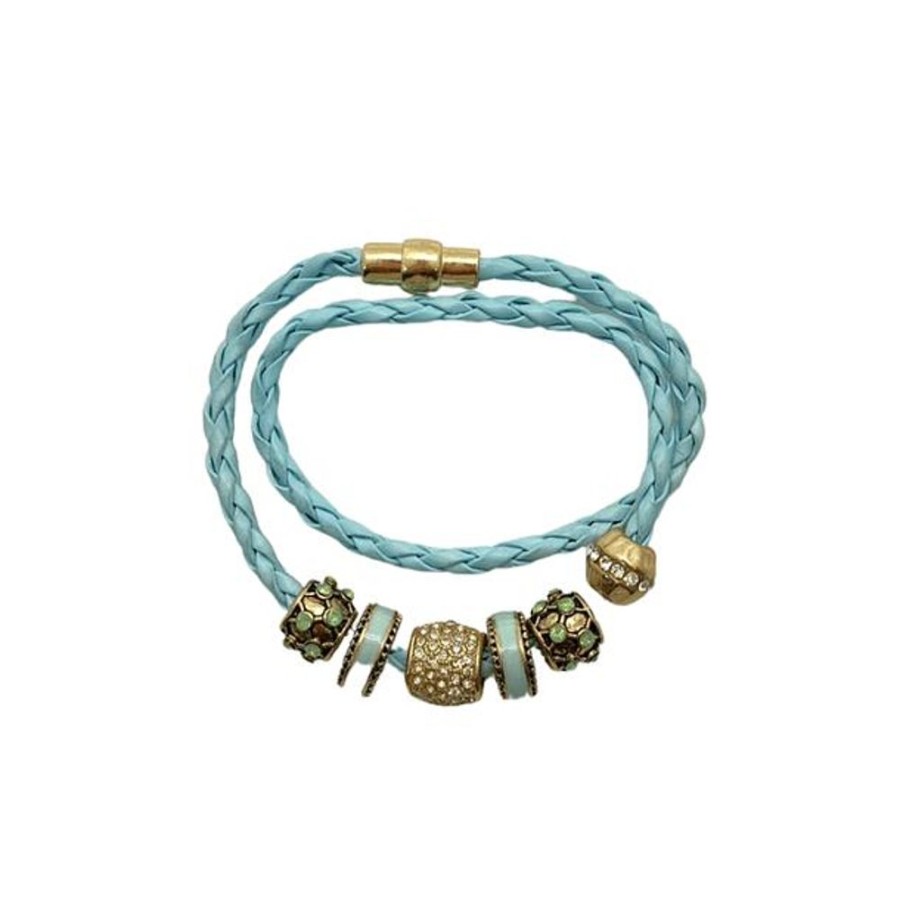 Relojes Bijoux Terner | Pulsera Bijoux Terner Braided Charm Light Blue Mujer 2402871