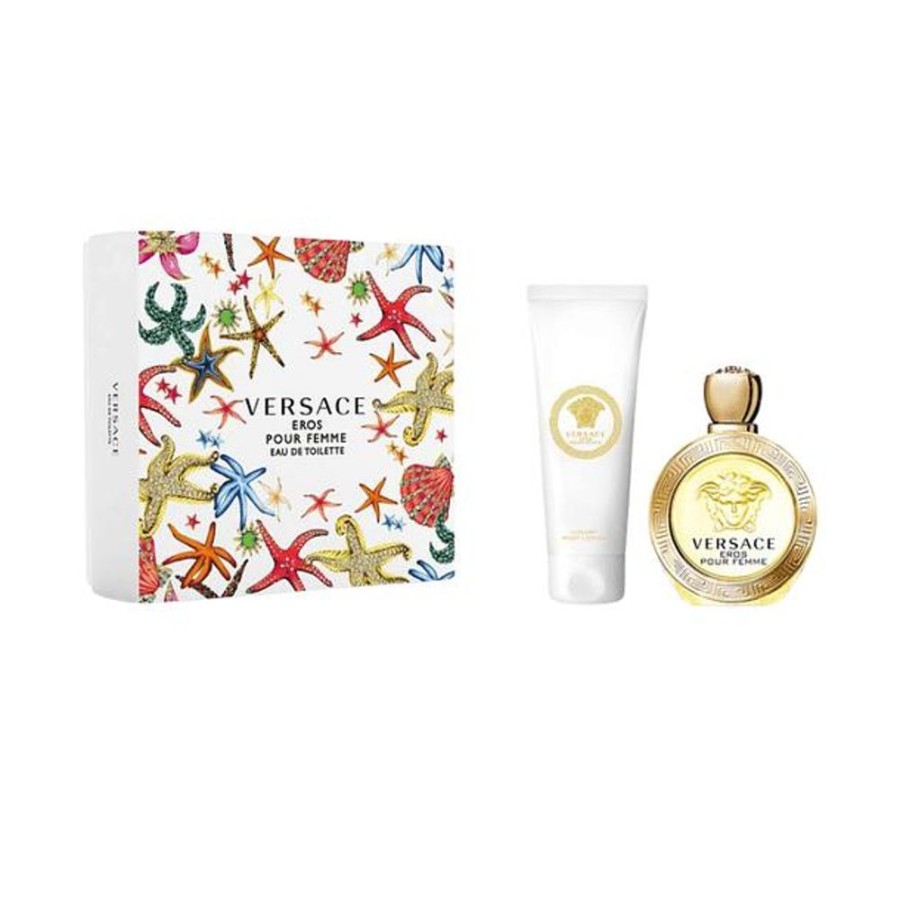 Perfumes Versace | Perfume Eros Versace Mujer Edt 100 Ml / Body Lotion 150 Ml Estuche