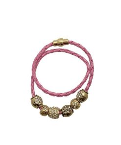 Relojes Bijoux Terner | Pulsera Bijoux Terner Braided Charm Pink Mujer 2402873