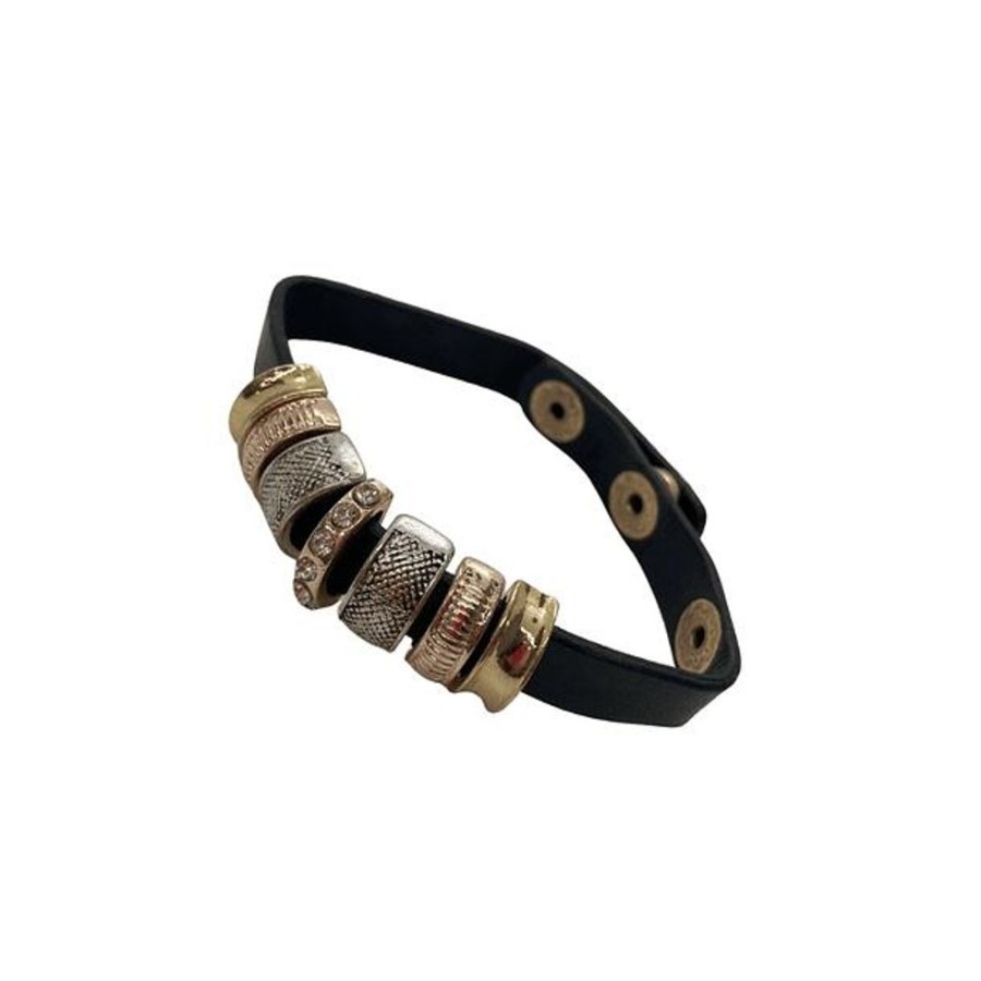 Relojes Bijoux Terner | Pulsera Bijoux Terner Braided Charm Black Mujer 2402885