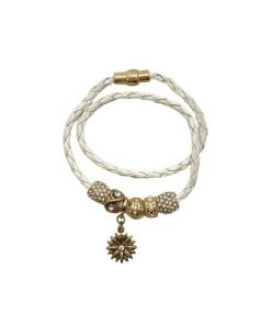 Relojes Bijoux Terner | Pulsera Bijoux Terner Braided Charm White Flower Mujer 2402878